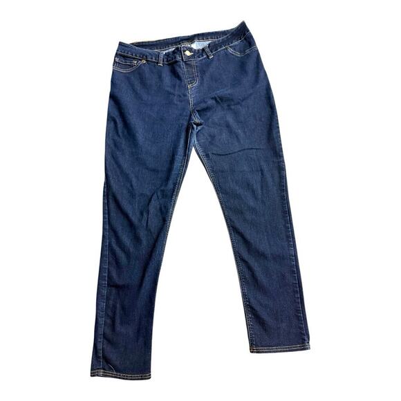 Women's Bobbie Brooks Dark Blue Denim Stretch Jeans Back Pockets. ( Sz 1X 16/18) - Picture 2 of 7